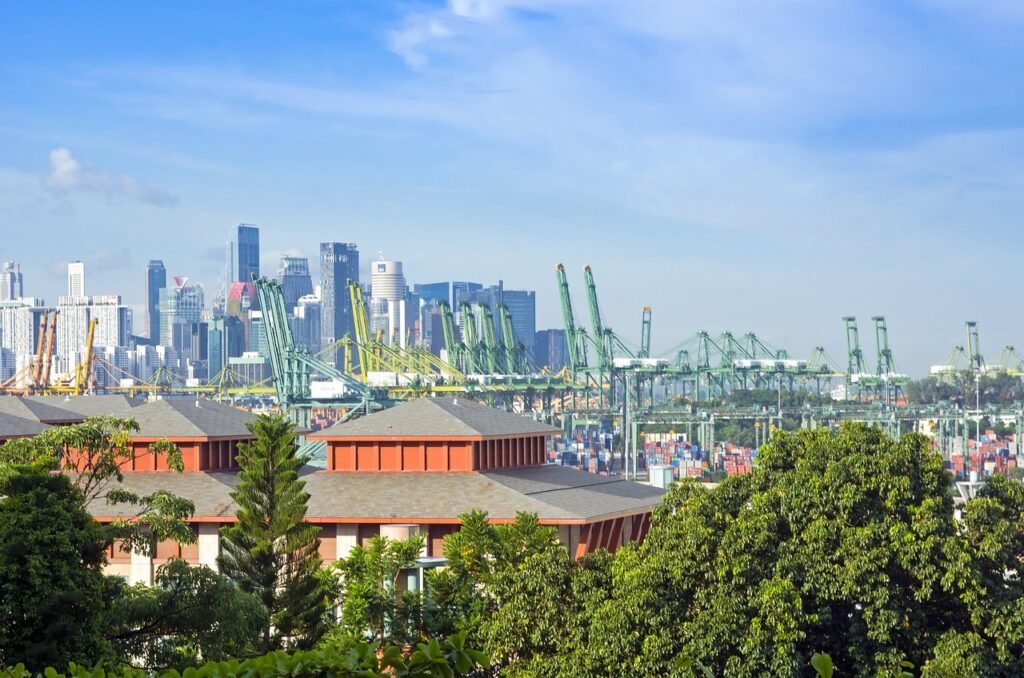 port, singapore, maritime, asia, import, freight, dock, shipping, industry, transportation, crane, container